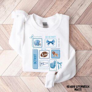 Coquette Detroit Football Sweatshirt, Doodle Football T-shirt, Game Day shirt